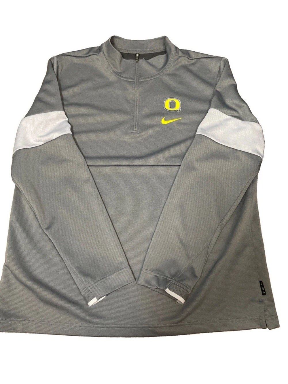 Nike Oregon Ducks Shirt Dri-Fit Pullover 1/4 Zip Athletic College Size Large